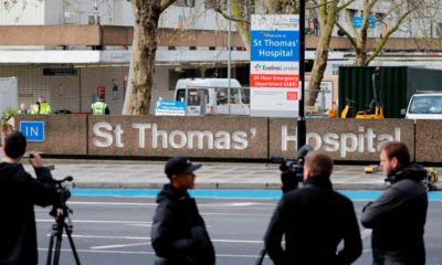 Johnson in St Thomas’ hospital