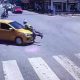 police man on mitsubishi hood