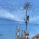 Protest up power pole in Pattaya