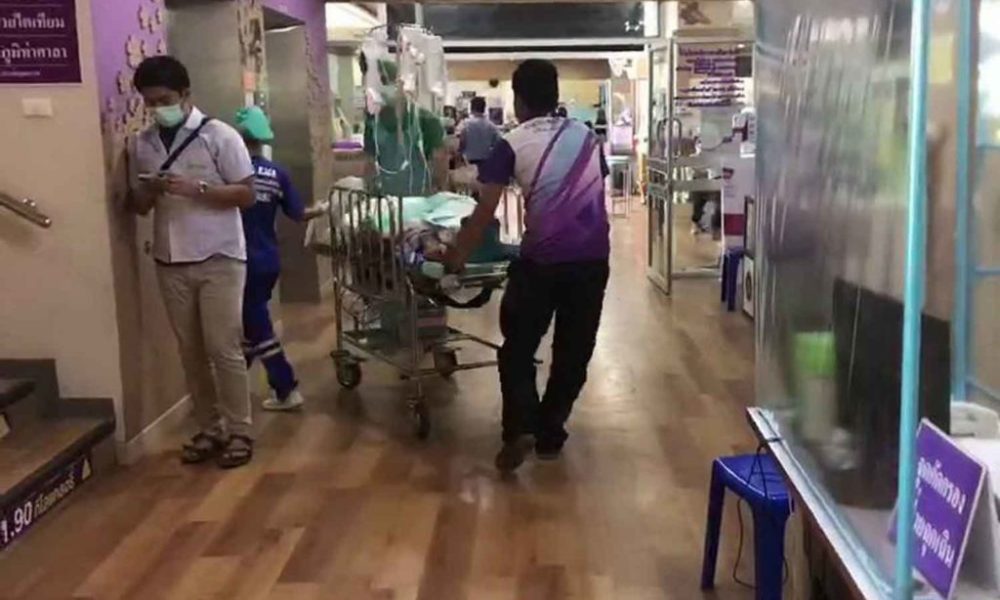Father stabbed ,drug-crazed son, southern thailand, stabbing to death