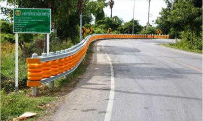 Thailand, Rubber barrriers, Roads