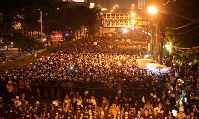 Anti-Government Protesters March on the German Embassy in Bangkok