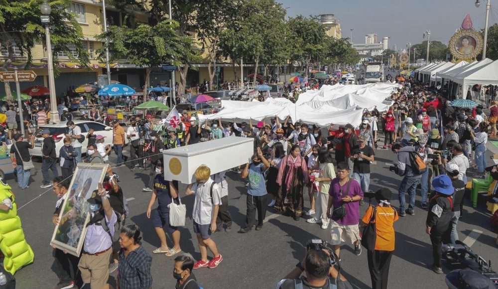 Anti-Government Groups Rally in Protests Against Prime Minister Prayut