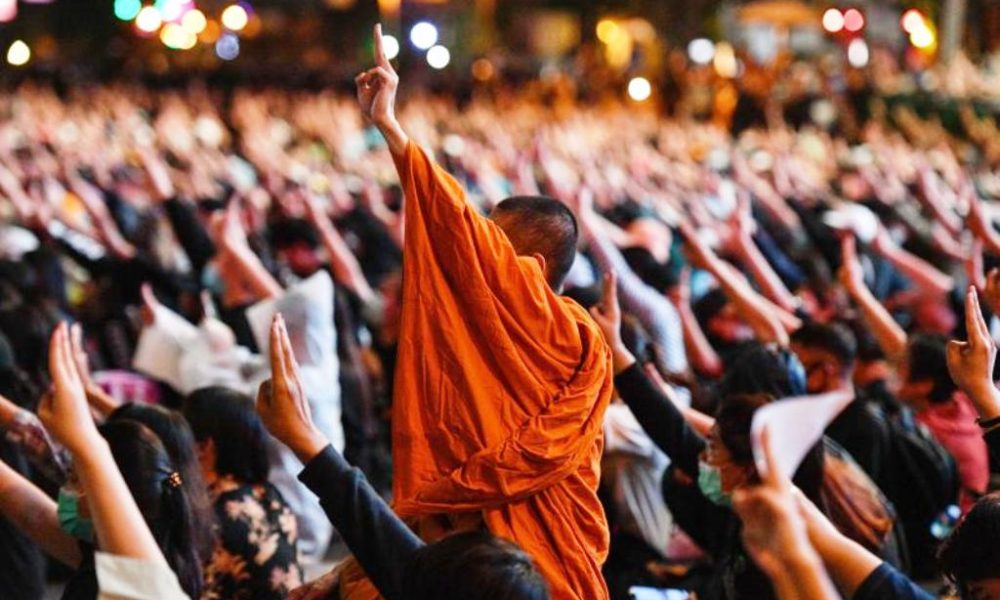 Thailand, Monks,Anti-Government, Protests