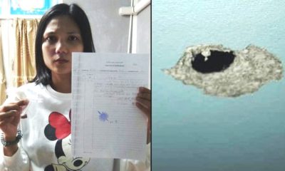 Mother and Infant Narrowly Escape Stray Bullet Crashing Through Ceiling