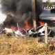 Woman in Honda Sedan Dies in Fiery Car Crash in Central Thailand