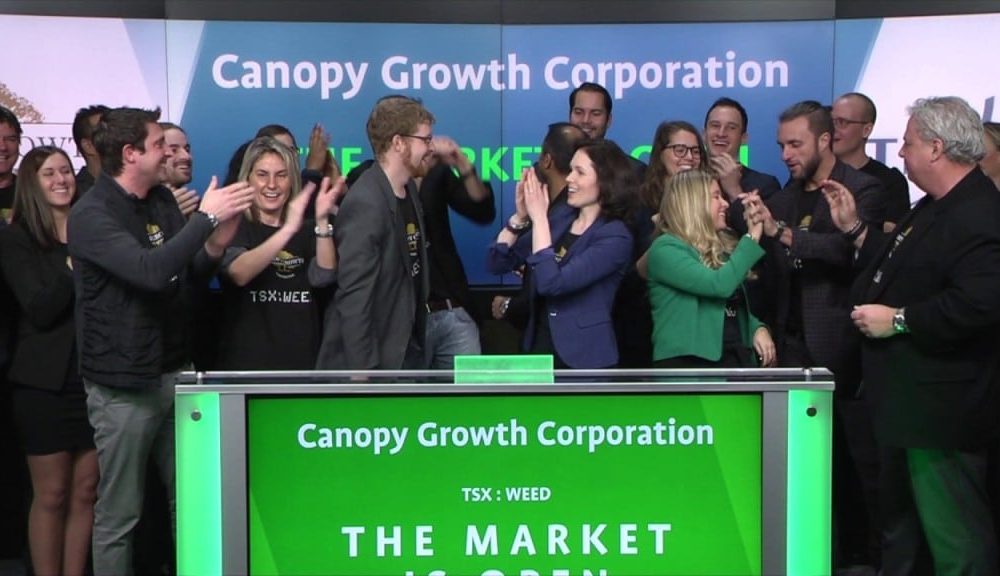 Canopy Growth Stocks Surges 12% as More People Invest into Cannabis