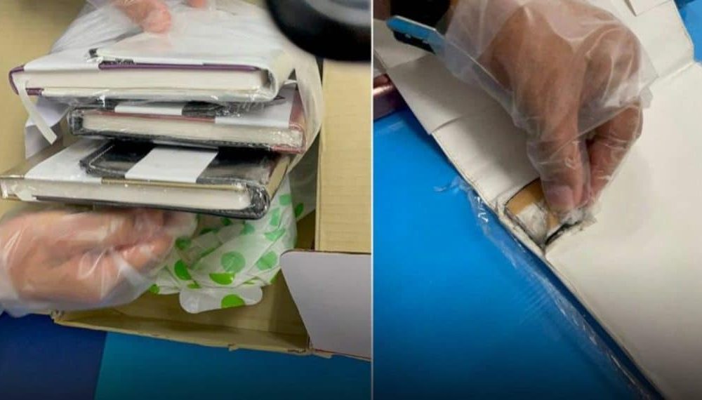 package, UPS, USPS, Australia Bound Notebooks Lined with Heroin Seized at Bangkok Airport