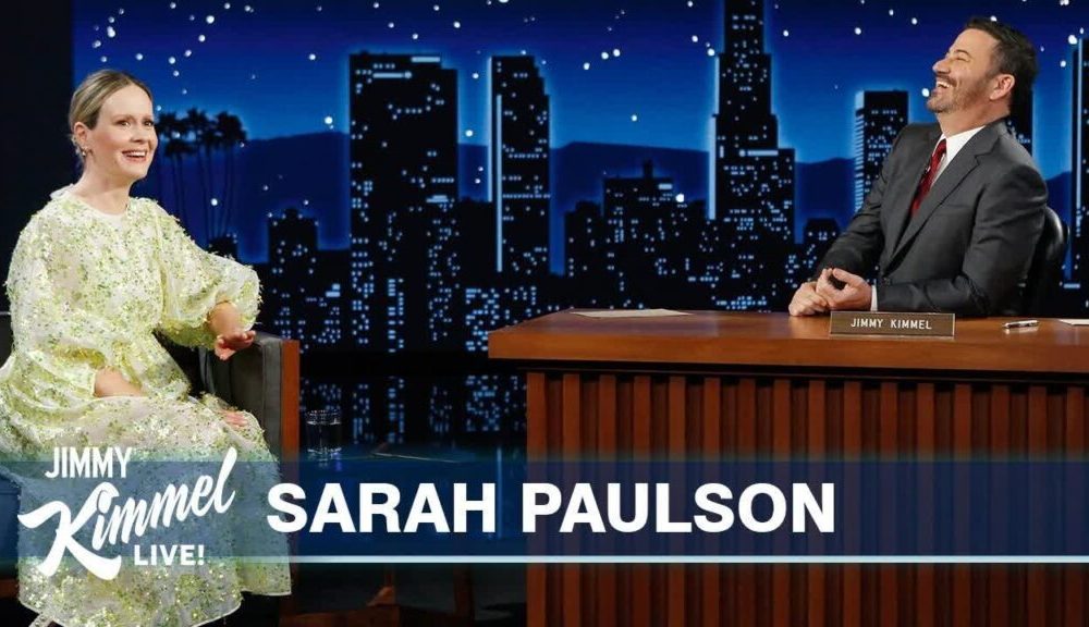 Sarah Paulson,run sarah paulson,Jimmy Kimmel Live,Matthew Perry,News,Sarah Paulson,TV,kiss,Matthew Perry,makeout party