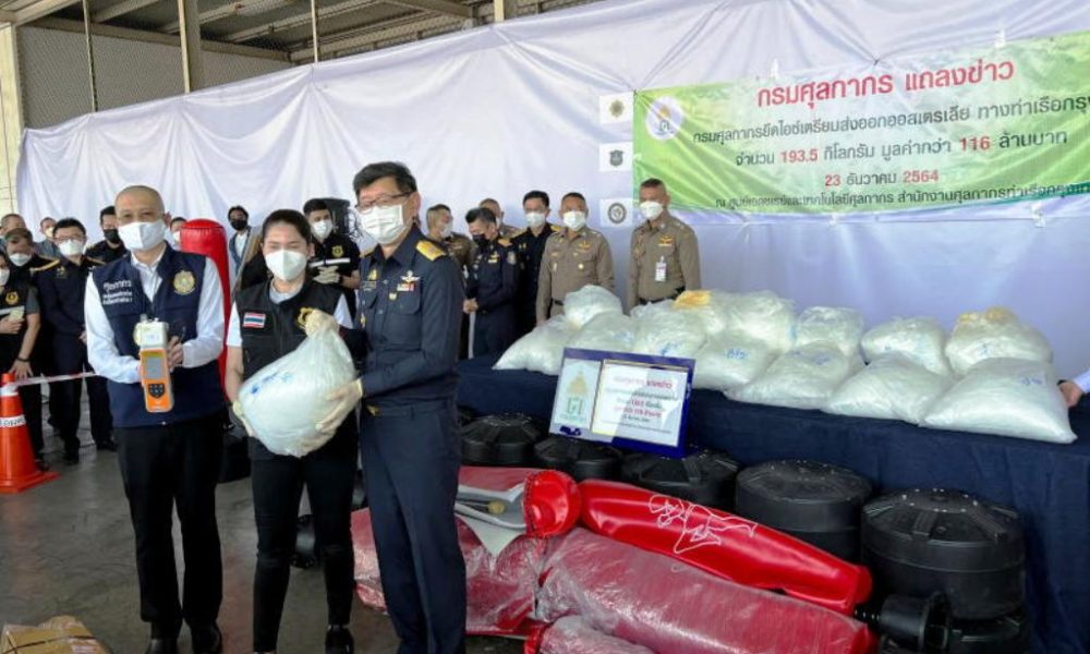 Thai Customs Seizes 93Kg of Crystal Meth Bound for Australia