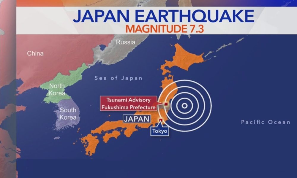 Magnitude-7.3 Earthquake Hits Fukushima Japan