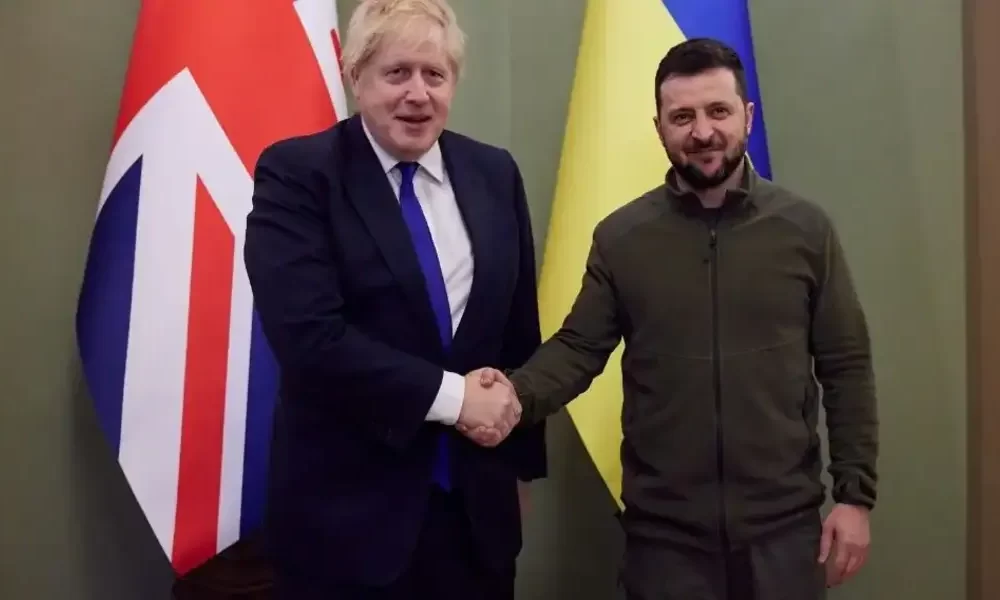 Boris Johnson Meets Zelenskyy On a Surprise Visit To Kyiv