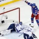 rangers - Kaapo Kakko scores past Andrei Vasilevskiy in the first period.