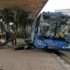 Public Transit Bus Crashes into 8 Vehicles