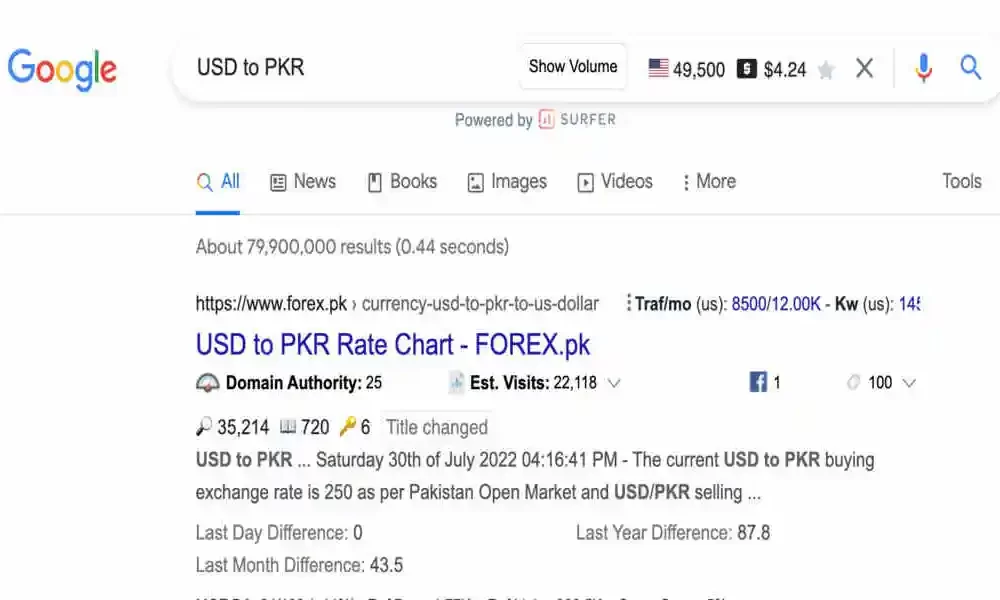 Google Deleted USD to PKR Currency Conversion ?