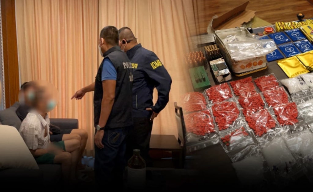 Narcotics Suppression Police arrested two Singaporean men