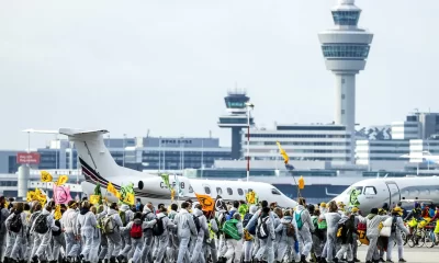 Climate Activists Storm Schiphol Airport in the Netherlands