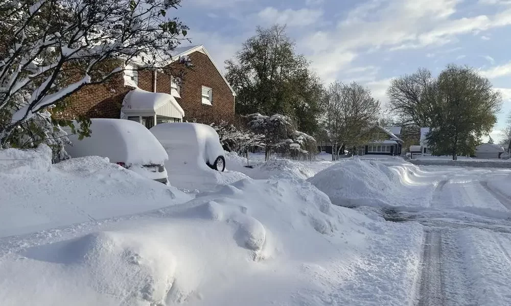 Massive Snowfall Buries Cars In Western New York