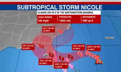 Florida's East Coast Is Under Hurricane Watch Ahead Of Subtropical Storm Nicole