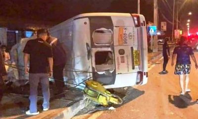 Crane Truck Crashed into Minibus