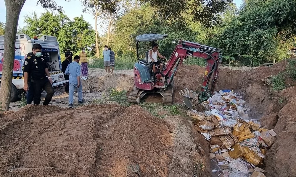 25 Tonnes of illegally Processed Meat Destroyed in Chon Buri Province