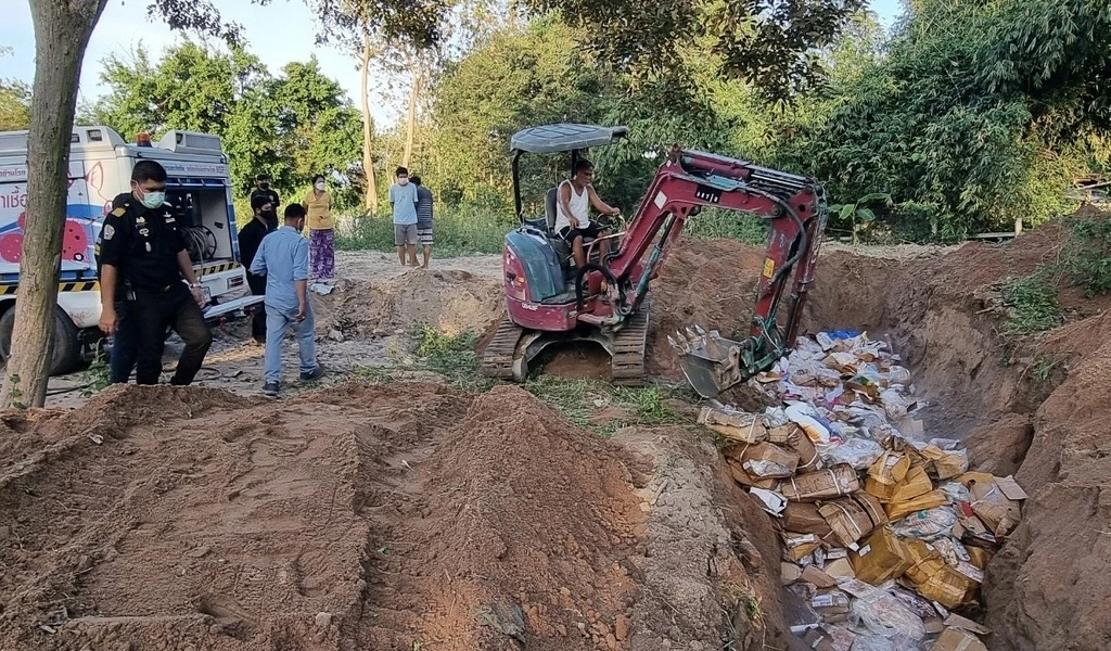 25 Tonnes of illegally Processed Meat Destroyed in Chon Buri Province