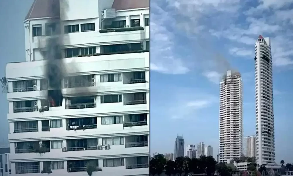 Fire Damaged a Condominium Unit in Bangkok's Klong San district