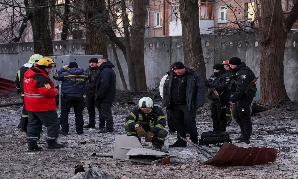 Russian Drone Strikes In Kyiv Damage 5 Buildings