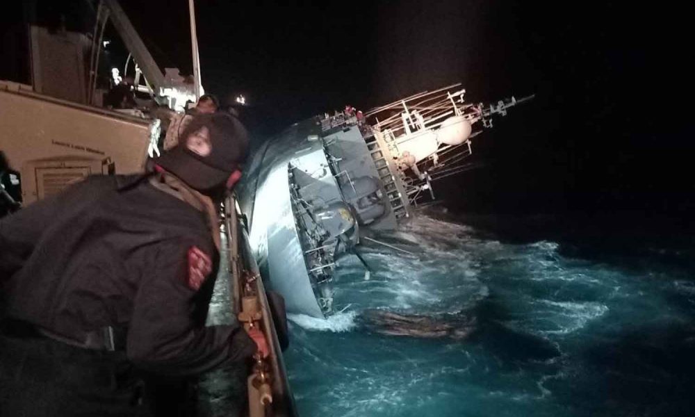 Royal Thai Navy's Corvette HTMS Sukhothai Sinks in Rough Seas
