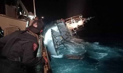 Royal Thai Navy's Corvette HTMS Sukhothai Sinks in Rough Seas