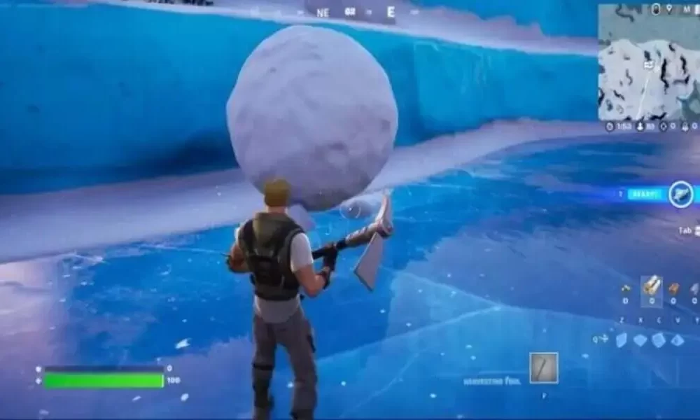 In Fortnite, How To Make And Hide Inside Snowballs