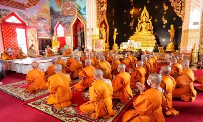 Police Ordain as Monks to Pray for the Recovery of Thailand's Princess Bajrakitiyabha