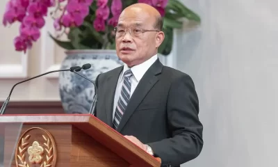 Taiwan Island's Executive Body 'Su Tseng-chang' Declares Resignation en masse
