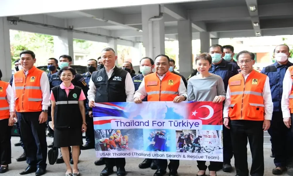 42 Thai Rescue Workers Leave Bangkok for Rescue and Relief Operations in Turkey