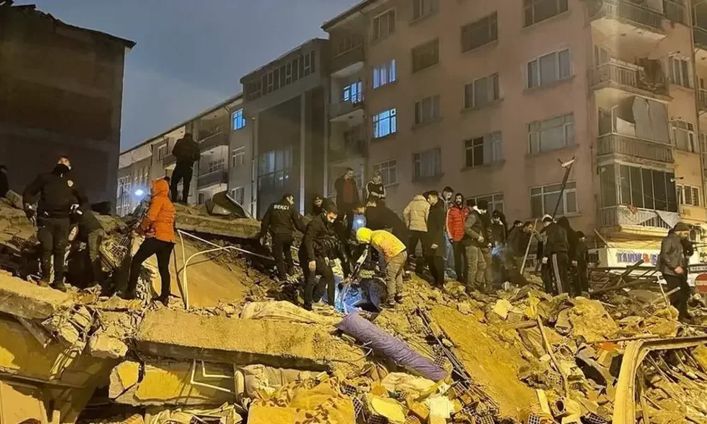 A 7.4 Magnitude Earthquake Strikes Southeast Turkey Leaving More than 100 People Dead