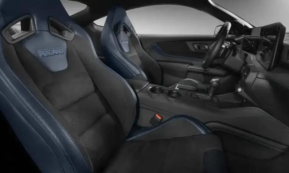 Interior Of 2024 Ford Mustang Dark Horse Revealed In Blue And Black