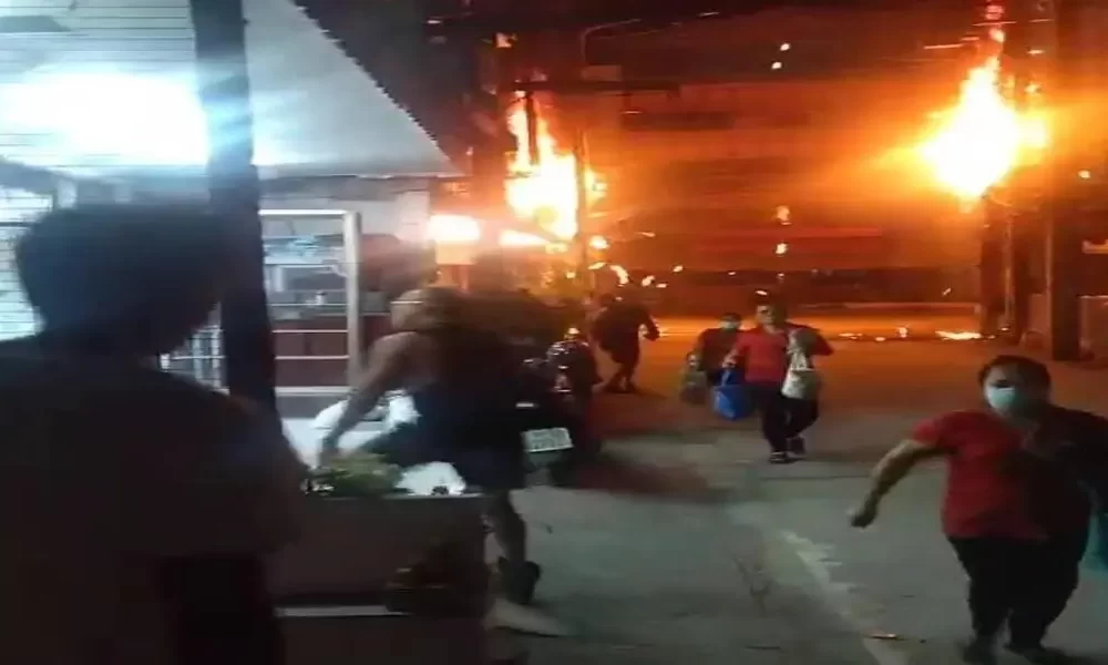 Electrical fire Broke Out in Front of a Pattaya Massage Parlor, No injuries were Reported