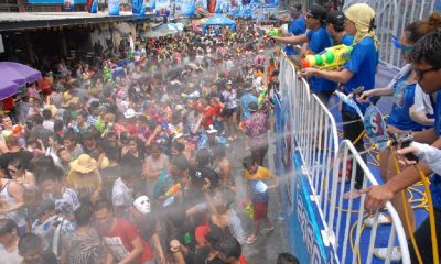 Bangkok's Khao San Road Packed with Thousands of Songkran Revelers