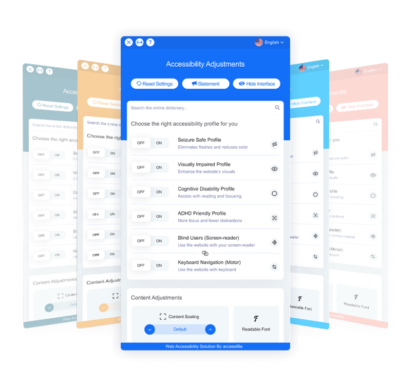 A visual representation of accessibe's accessWidget interface