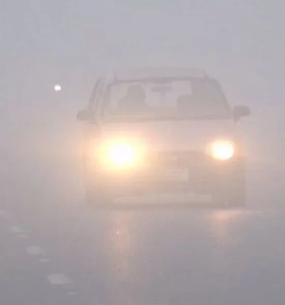 Persistent Fog In Lahore, Pakistan Disrupts Traffic On Motorways.