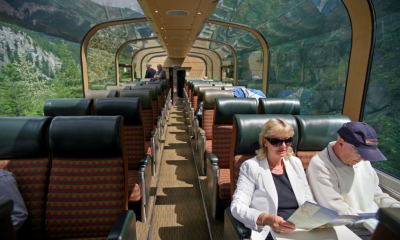 Travellers in Canada Take the Train to Quebec City