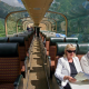 Travellers in Canada Take the Train to Quebec City