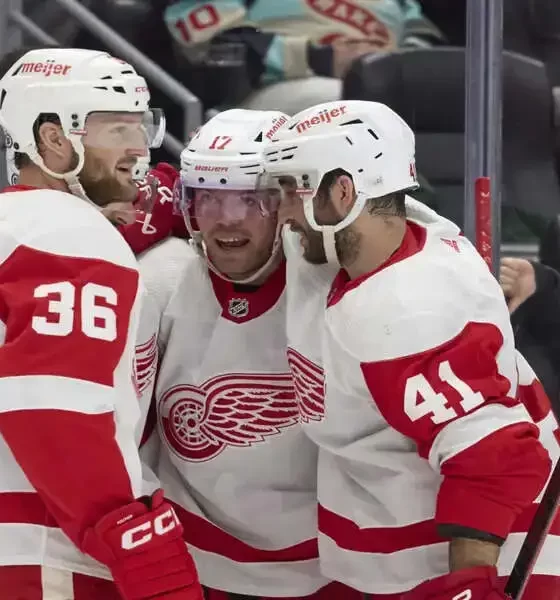 Red Wings Beat Kraken 4-3 In Overtime On Chiarot's Goal