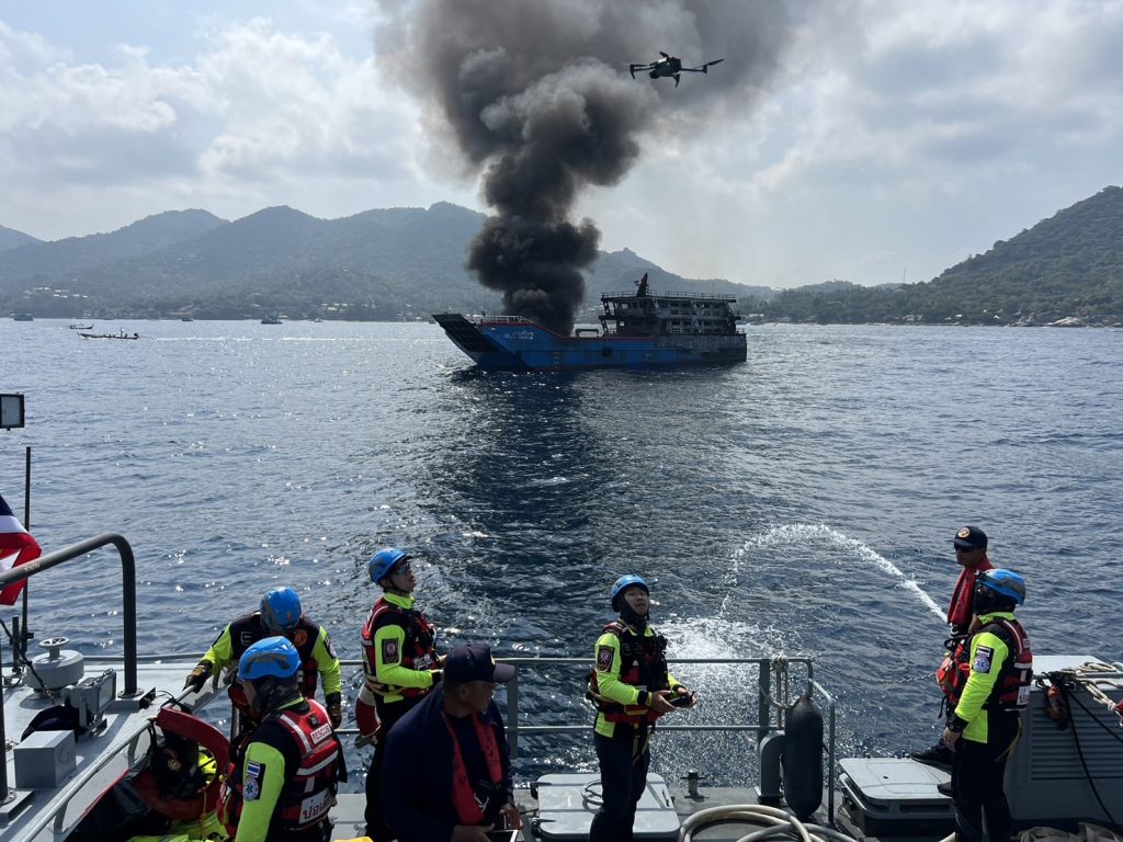 Ferry to Koh Tao catches fire