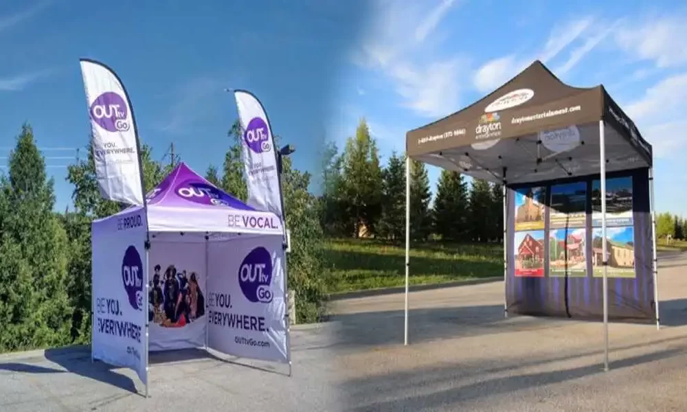 Stand Out from the Crowd: The Power of Custom Canopy Tents (10x10) and Feather Flags