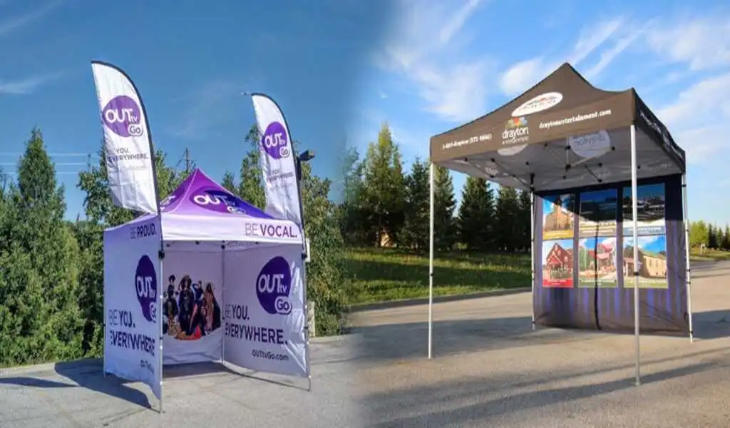 Stand Out from the Crowd: The Power of Custom Canopy Tents (10x10) and Feather Flags