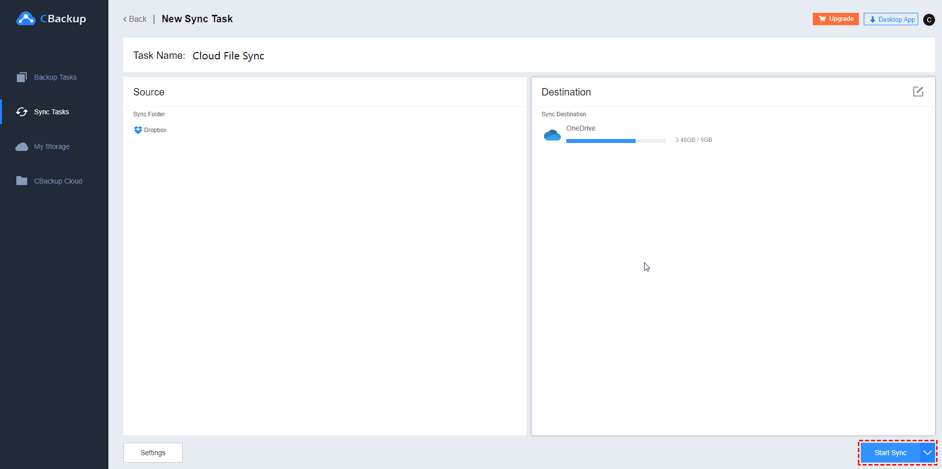 Dropbox to OneDrive free